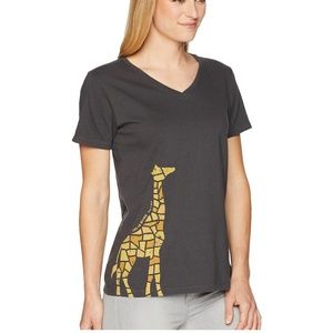 Life is Good Giraffe Mosaic Crushed Tee size S